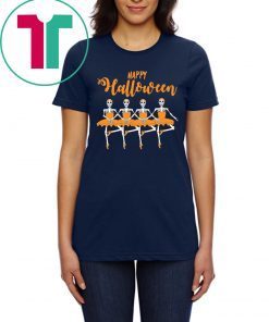 HAPPY HALLOWEEN SKULL DANCING BALLET TEE SHIRT