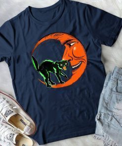 Halloween Beistle Cat on the Moon Horror shirt