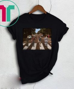 Halloween Horror Characters Abbey Road Shirt