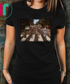 Halloween Horror Characters Abbey Road Shirt