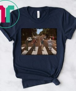 Halloween Horror Characters Abbey Road Shirt
