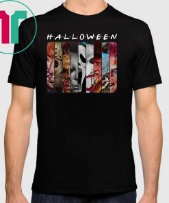 Halloween Horror Characters Friends Mashup face shirt
