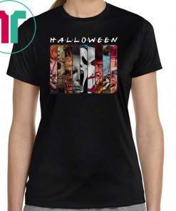 Halloween Horror Characters Friends Mashup face shirt