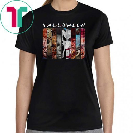 Halloween Horror Characters Friends Mashup face shirt