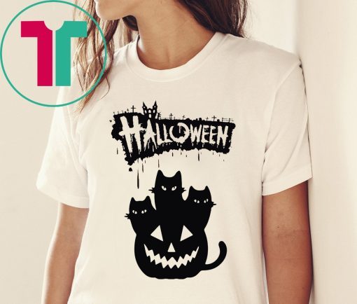 Halloween Pumpkin Cats Shirt