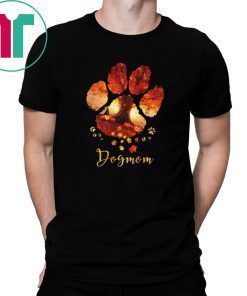 Halloween dog paws mom autumn leaves Offcial Tee Shirt