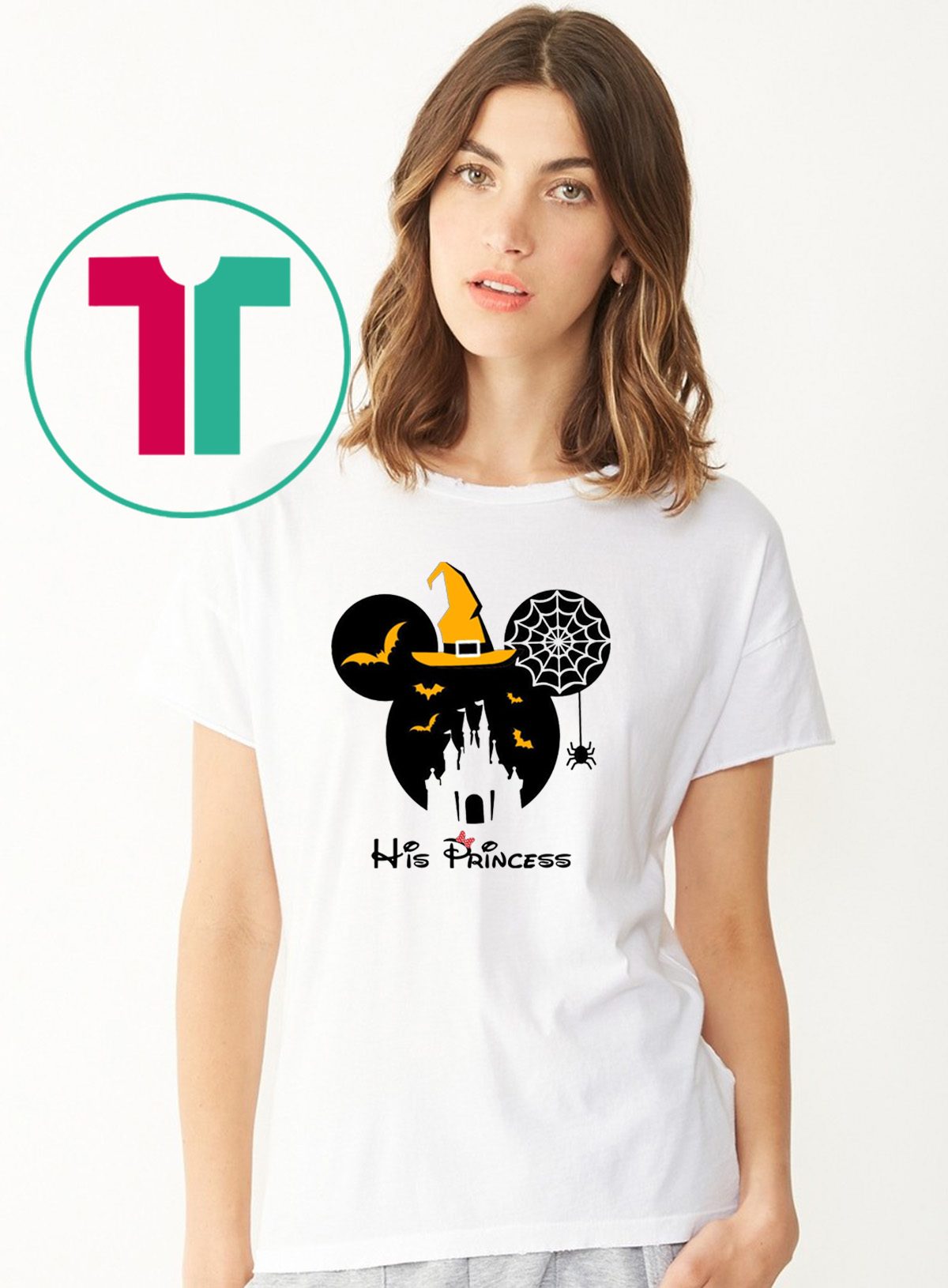 Halloween minnie mouse batty castle his princess Shirt