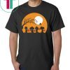 Halloween moon snoopy hold pumpkin with woodstock Shirt