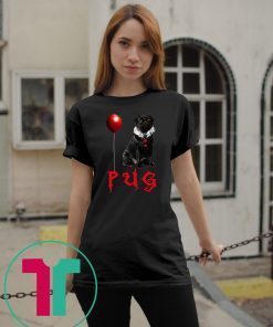 Halloween pug pennywise shirt