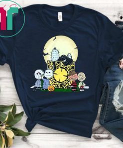 Halloween slash snoopy charlie brown style horror character shirt