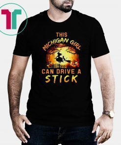Halloween this michigan girl can drive a stick shirt