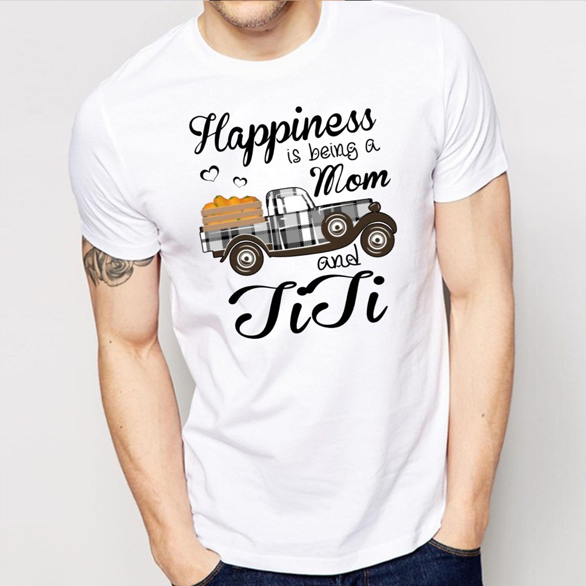 Happiness Is Being A Mom And TiTi Pumpkin Truck T-shirt
