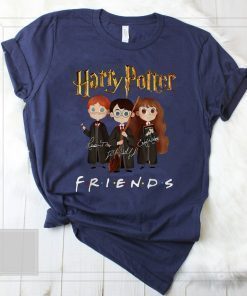 Harry potter characters friends tv show signatures shirt