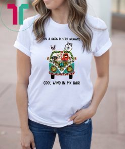 Hippie Dog On A Dark Desert Highway T-Shirt