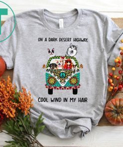 Hippie Dog On A Dark Desert Highway T-Shirt