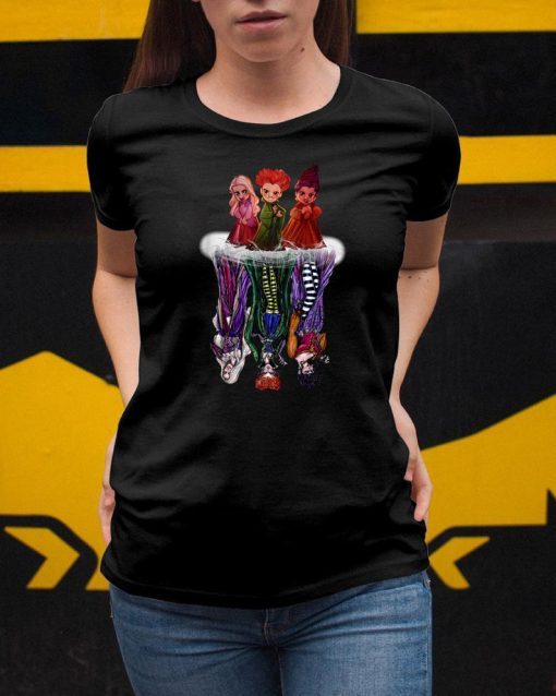 Hocus pocus characters chibi water reflection shirt