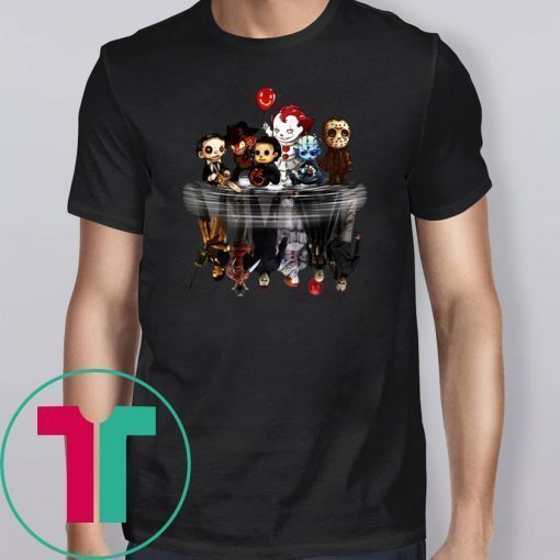 Horror characters movie water mirror reflection shirt