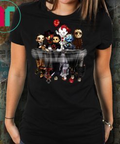 Horror characters movie water mirror reflection shirt