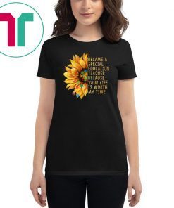 I Became A Social Worker For Autism Sunflower T-shirt