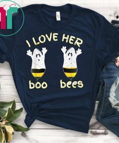 I Love Her Boo Bees Couples Halloween T-Shirt