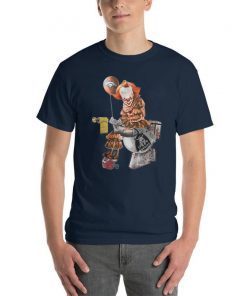 It pennywise denver broncos sitting on oakland raiders shirt