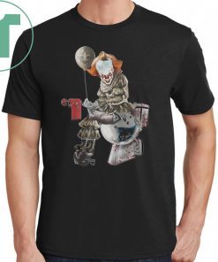 It pennywise new orleans saints sitting on carolina panthers shirt