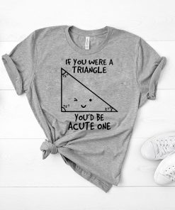 Math if you were a triangle you’d be acute one shirt