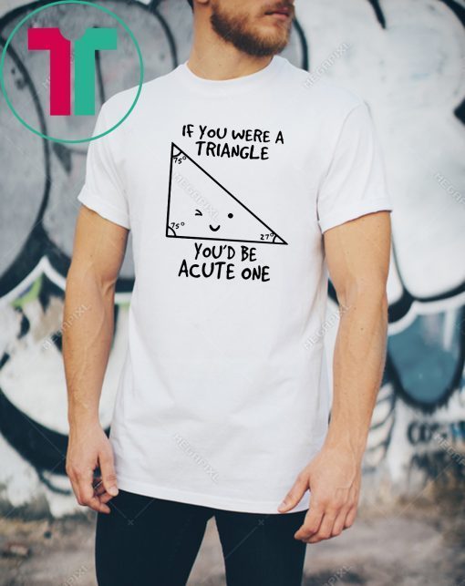 Math if you were a triangle you’d be acute one shirt