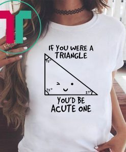 Math if you were a triangle you’d be acute one shirt