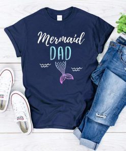 Mermaid Dad Family Birthday Party T-shirt