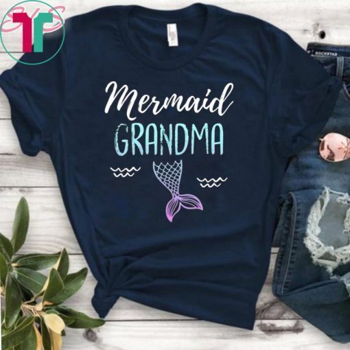 Mermaid Grandma Family Birthday Party T-shirt