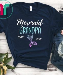 Mermaid Grandpa Family Birthday Party T-shirt
