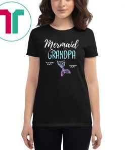 Mermaid Grandpa Family Birthday Party T-shirt