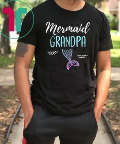 Mermaid Grandpa Family Birthday Party T-shirt