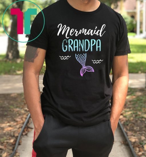 Mermaid Grandpa Family Birthday Party T-shirt