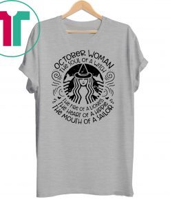 Mermaid october woman the soul of a witch the fire of a lioness shirt