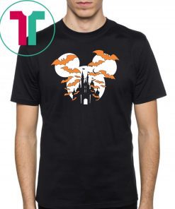 Mickey Head Halloween Disney Castle Kids T-shirt