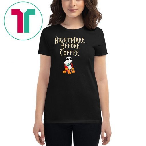 Nightmare before coffee skellington hug starbucks shirt