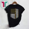 No One Fights Alone USA Flag Childhood Cancer Awareness T-Shirt
