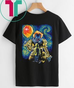 FUNNY HALLOWEEN SHIRT PENNYWISE AND GEORGIE SHIRT PENNYWISE VAN GOGH STYLE