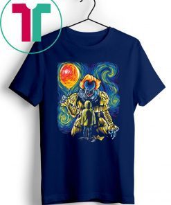 FUNNY HALLOWEEN SHIRT PENNYWISE AND GEORGIE SHIRT PENNYWISE VAN GOGH STYLE