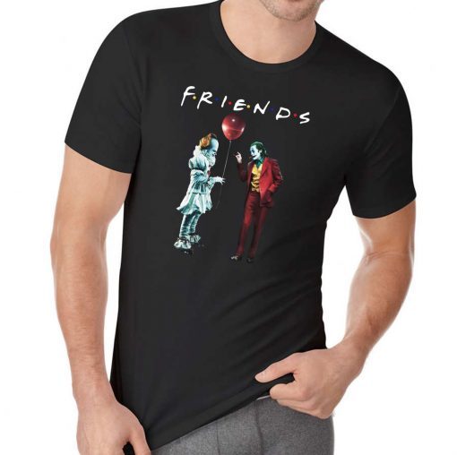 Pennywise with joker friends tv show shirt