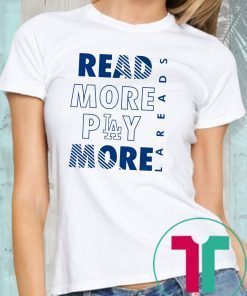 Mens Read More Play More Dodgers Tee Shirt