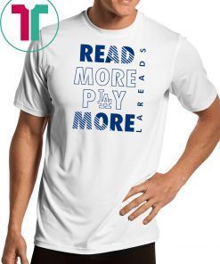 Mens Read More Play More Dodgers Tee Shirt