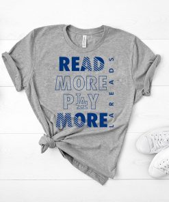 Mens Read More Play More Dodgers Tee Shirt