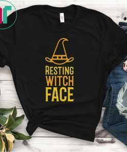 Resting Witch Face Halloween Tee Shirt