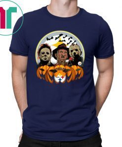 Retro Halloween Pittsburgh Steelers Jason Leatherface Freddy T-Shirt