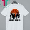 HALLOWEEN SQUAD GOALS HORROR CHARACTERS MOON SHIRT