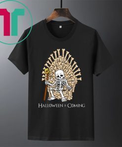 Halloween Skeleton Bones Throne Funny Shirt