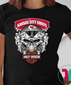 Skull harley-davidson motorcycles kansas city chiefs shirt